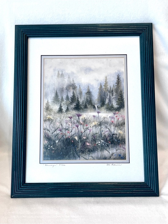 Dee Andreini Other - Dee Andreini Harmony Lithograph COA Vintage Signed Numbered Forest Wood Frame